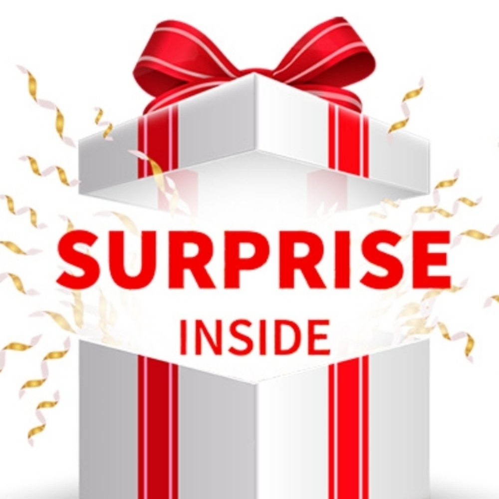 Surprise Gift Box with Red Ribbon